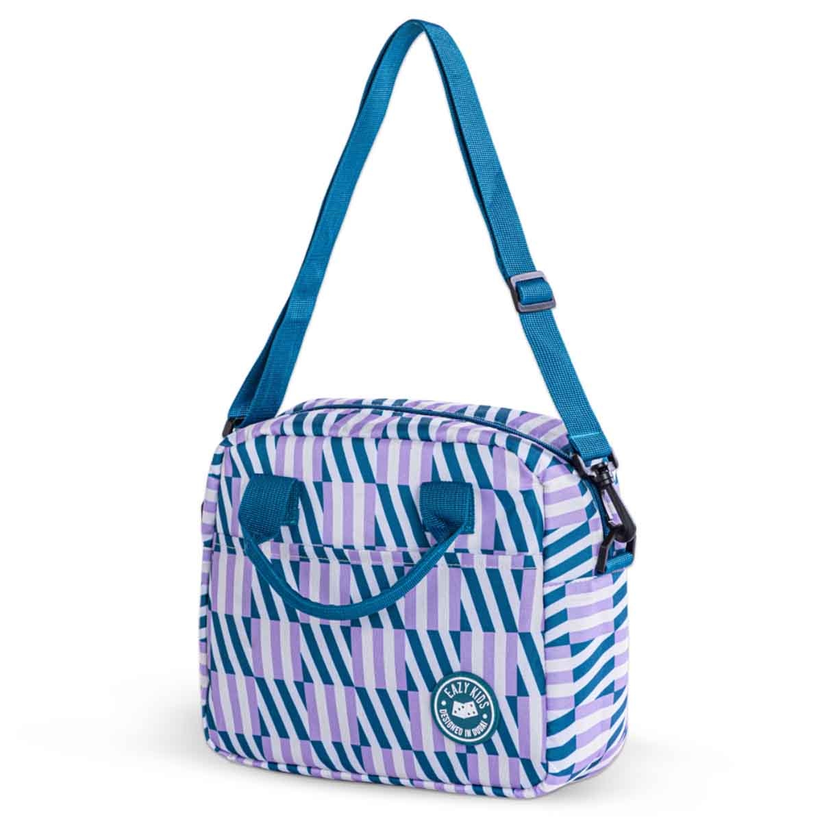 Eazy Kids 760ml Half Moon Steel Water Bottle with Lunch Bag Combo