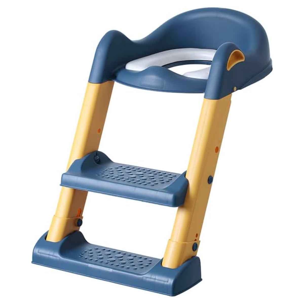 Eazy Kids Blue Step Stool Foldable Potty Trainer Seat
