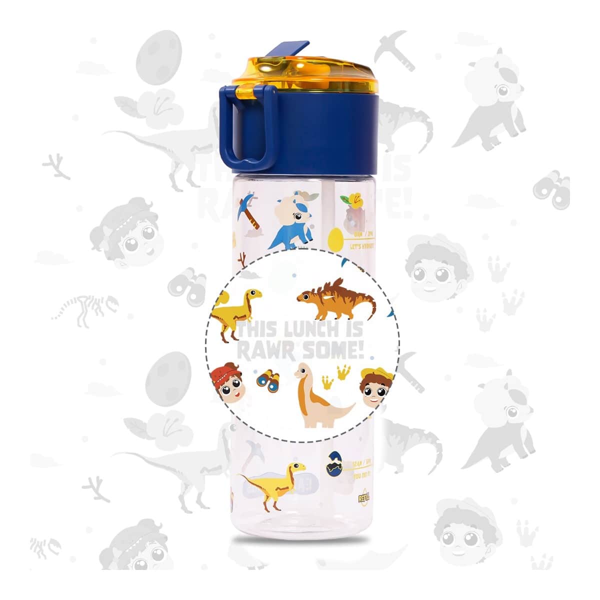 Eazy Kids T-Rex 450ml Tritan Water Bottle
