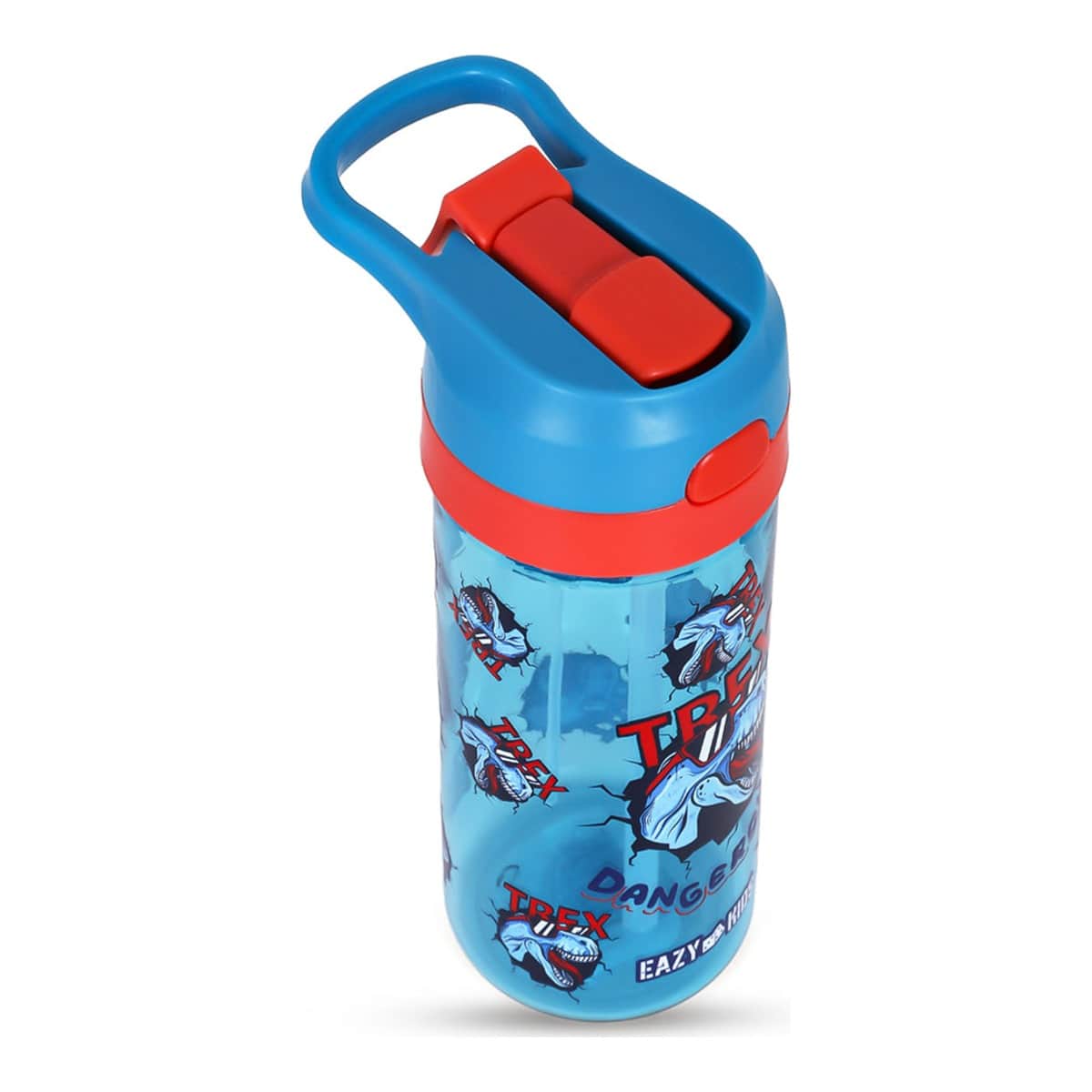 Eazy Kids T-Rex 6 & 4 Convertible Bento Lunch Box with 420ml Tritan Water Bottle & Sandwich Cutter Set