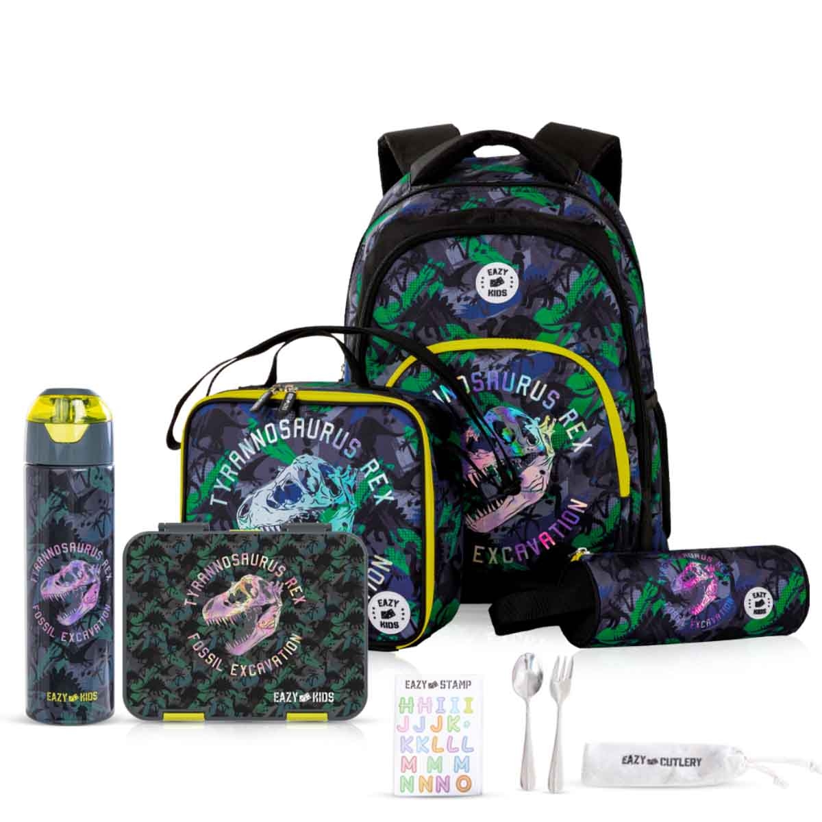 Eazy Kids T-Rex Stationary Set, Pack of 5