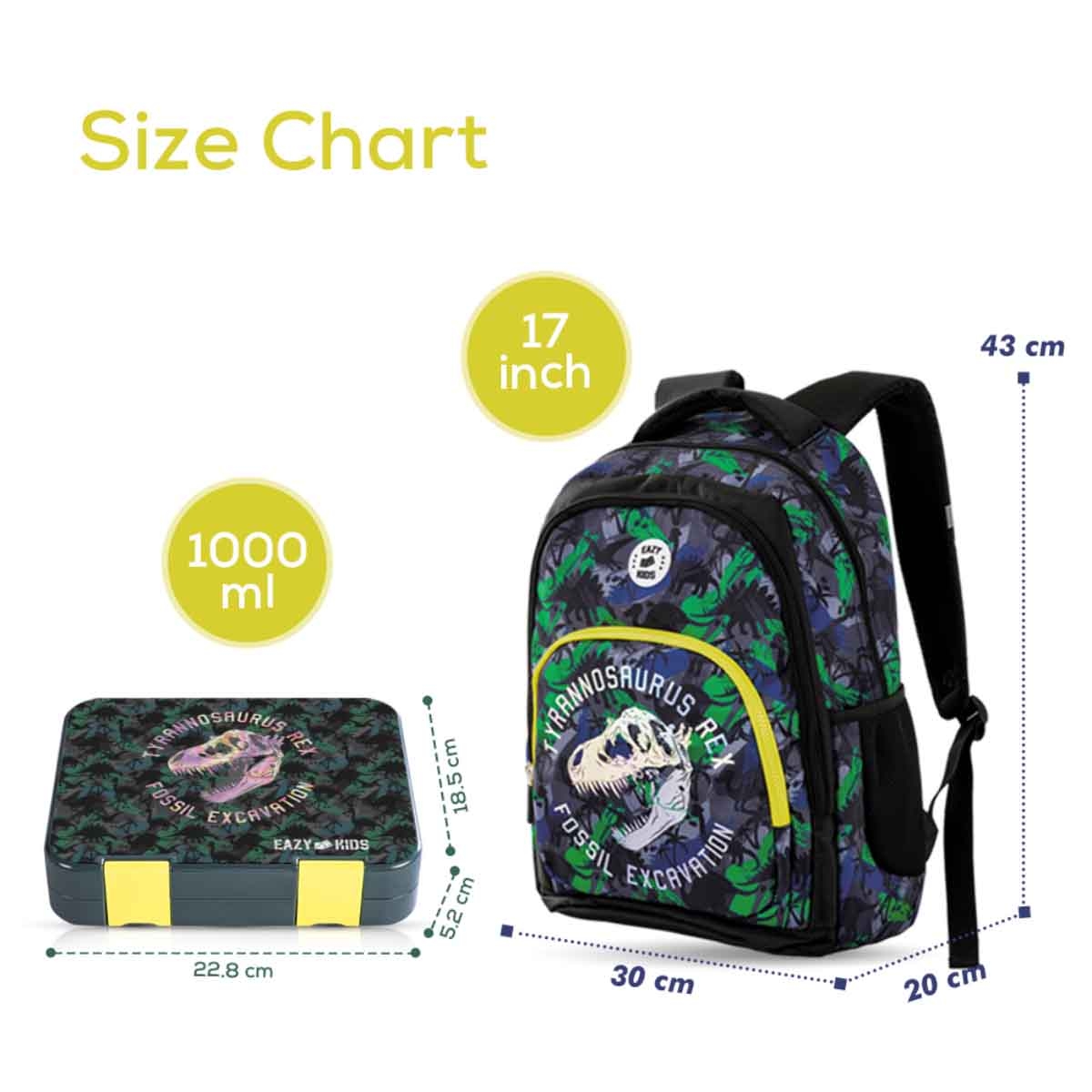 Eazy Kids T-Rex Stationary Set, Pack of 5