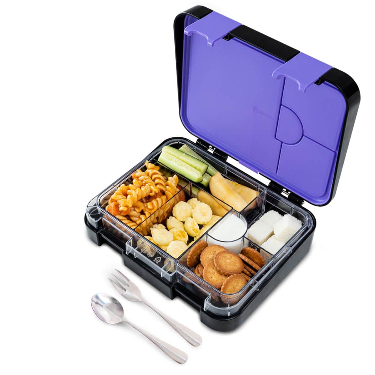 Eazy Kids Teddy Convertible Bento Lunch Box with Insulated Lunch Bag