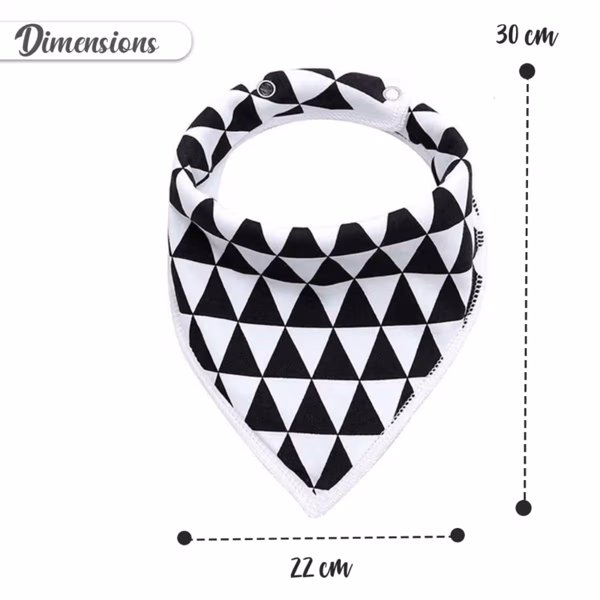 Eazy Kids Triangle Dots Bandana Drool Bibs Set Toddler, 0-2 Years, Pack of 4