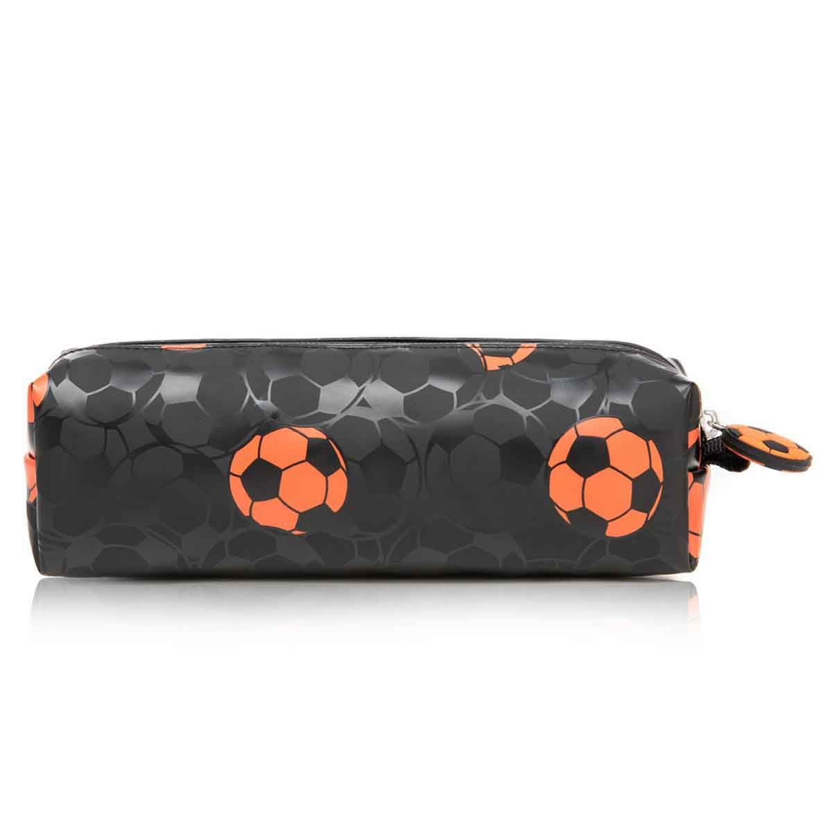 إيزي كيدز حقيبة مدرسية 3 في 1 على عربة مقاس 18 إنش بتصميم كرة القدم مع حقيبة غداء ومقلمة