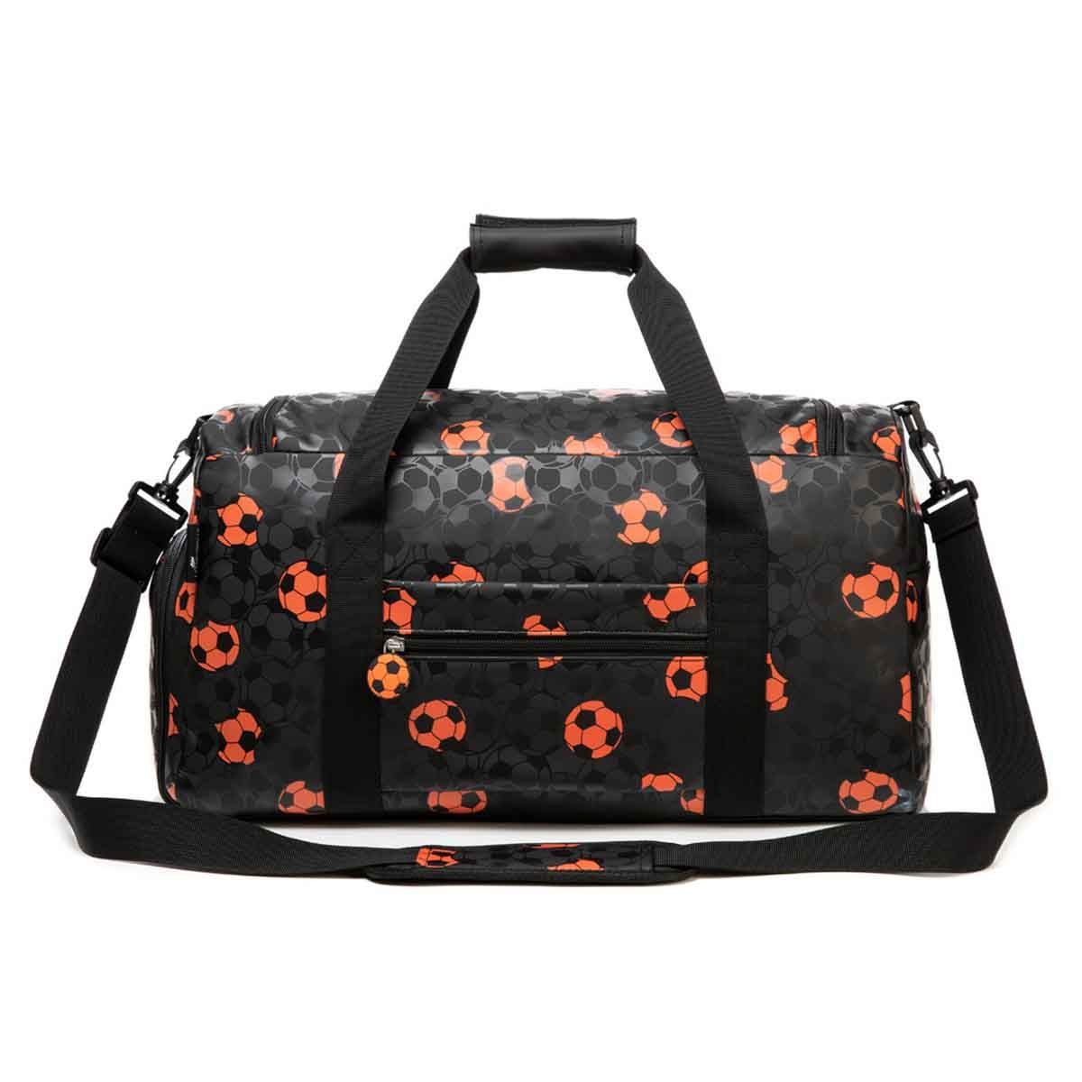 إيزي كيدز حقيبة مدرسية 4 في 1 مقاس 18 إنش بتصميم كرة القدم مع حقيبة دفل وحقيبة غداء ومقلمة