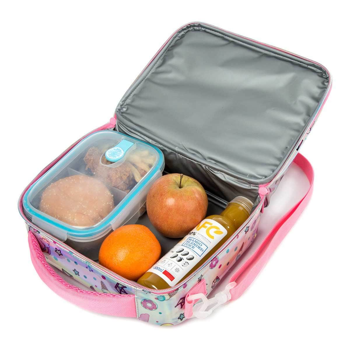 Eazy Kids Unicorn Chrome Bottle & Lunch Bag Set