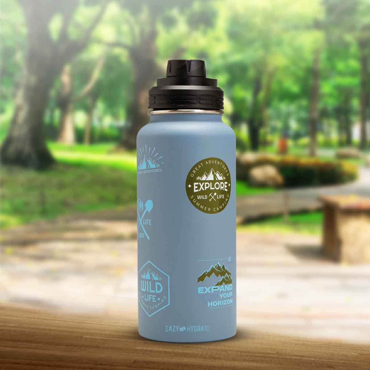 Eazy Kids 950ml Water Bottle Explorer with Travel Sling Bag