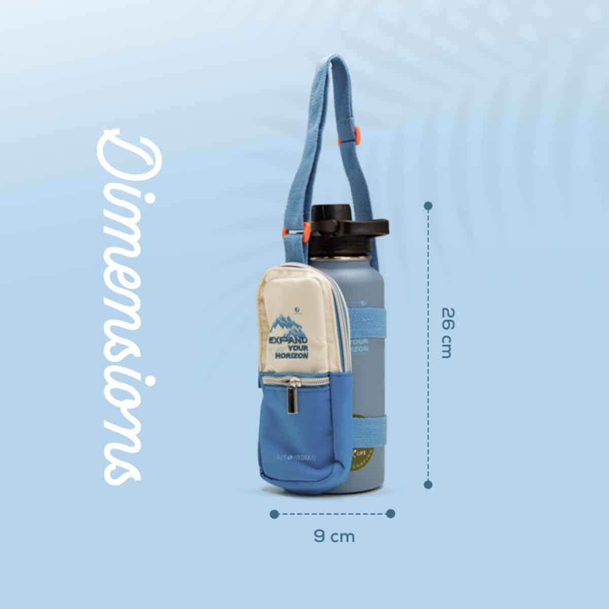 Eazy Kids 950ml Water Bottle Explorer with Travel Sling Bag