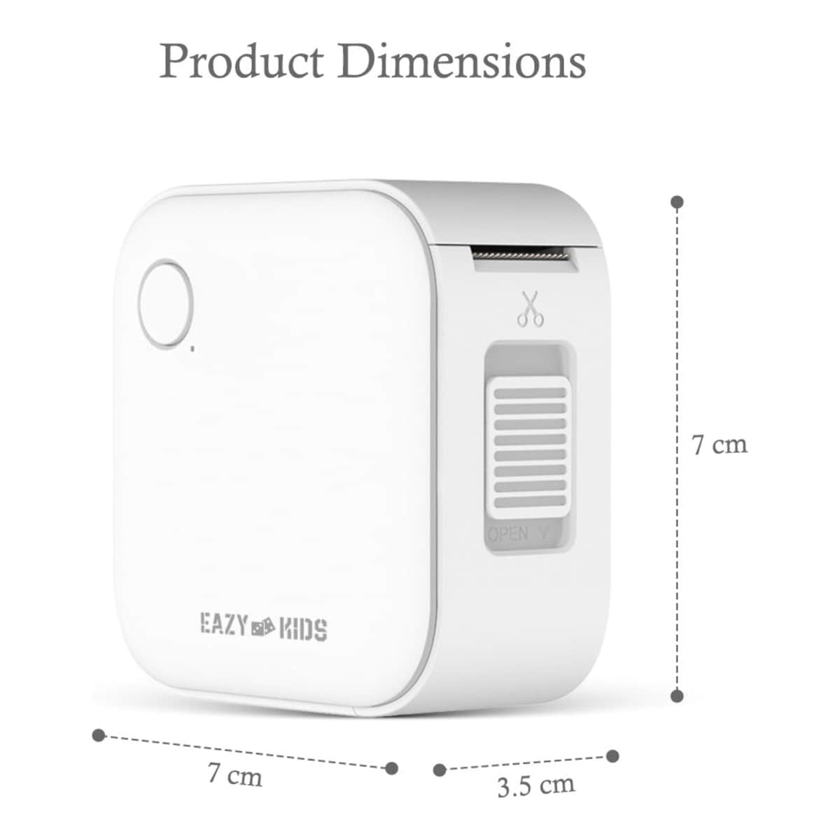 Eazy Kids White Mini Label Maker Printer with 180 Label Roll