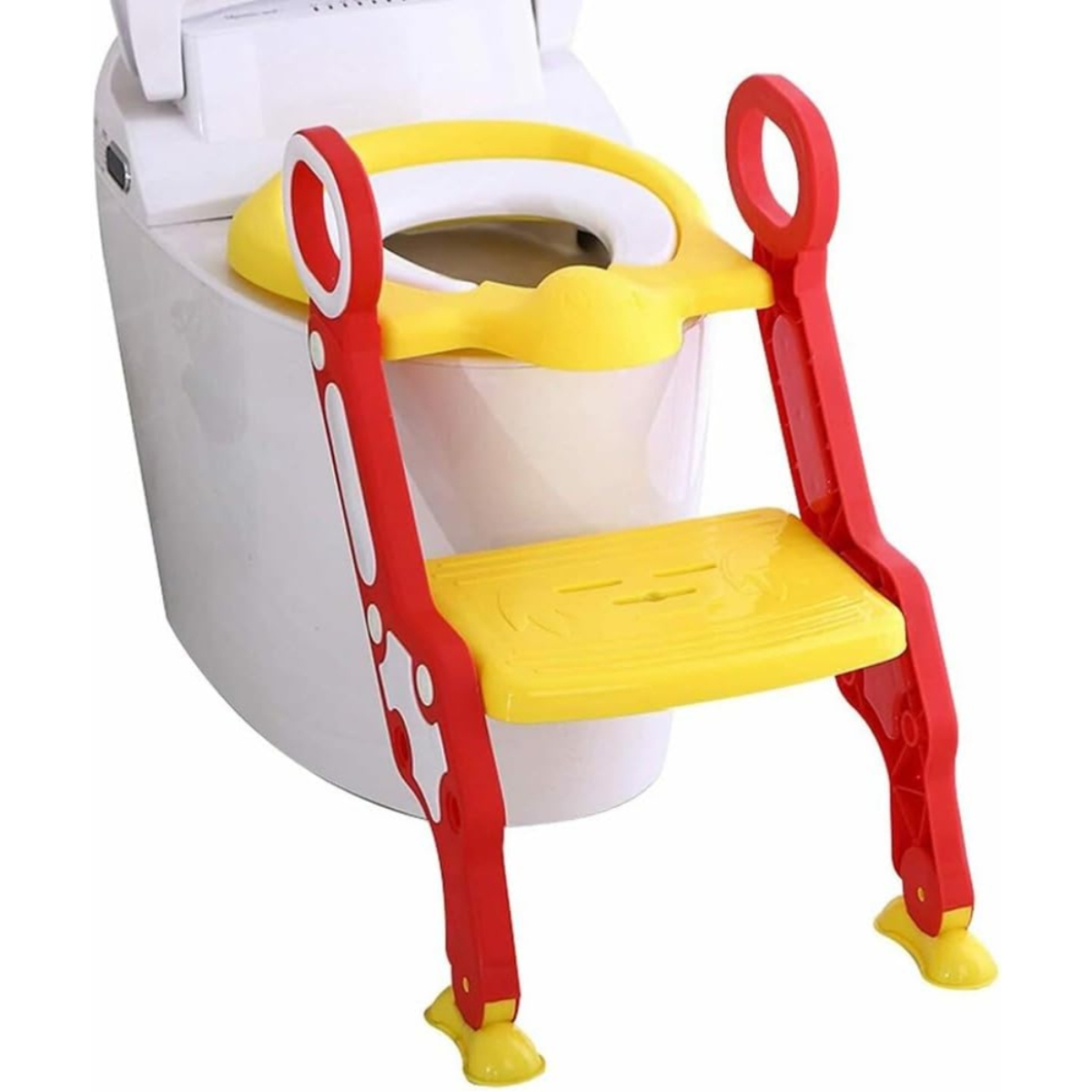 Eazy Kids Yellow Step Stool Foldable Potty Trainer Seat Toddler, 0-2 Years