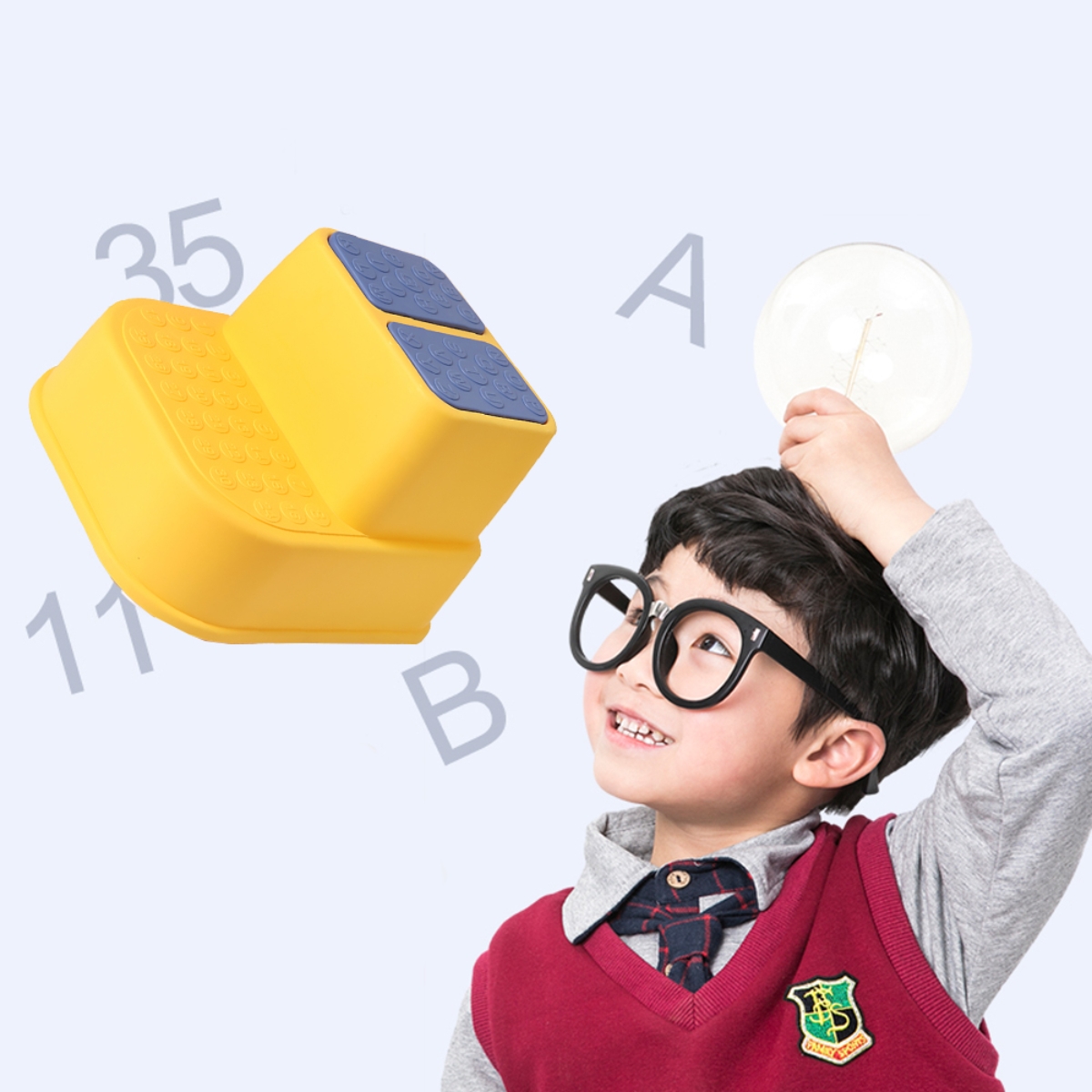 Eazy Kids Yellow Step Stool Toddler, 0-2 Years