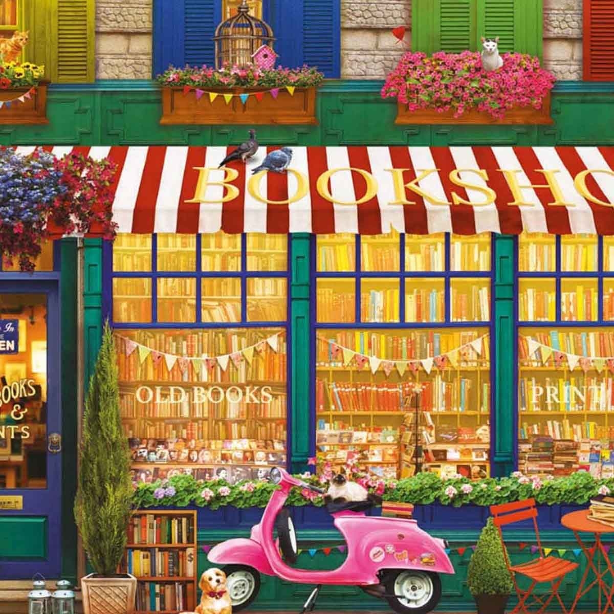 Educa Vintage Bookshop Jigsaw Puzzle Unisex, 13+ Years