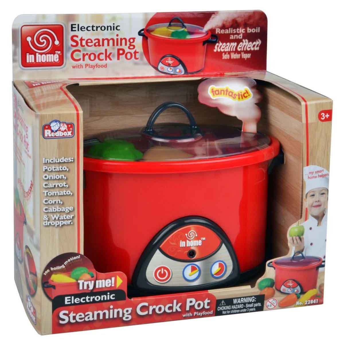 ريد بوكس قدر طهي بالبخار إلكتروني مع طعام لعب، للجنسين، من عمر 3 إلى 4 سنوات