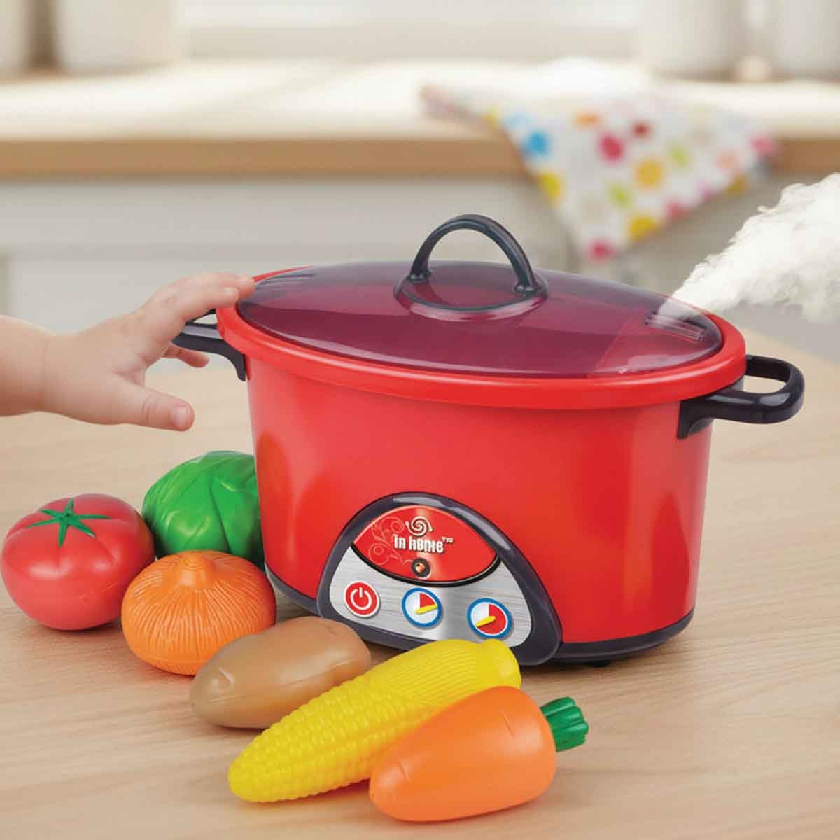 ريد بوكس قدر طهي بالبخار إلكتروني مع طعام لعب، للجنسين، من عمر 3 إلى 4 سنوات