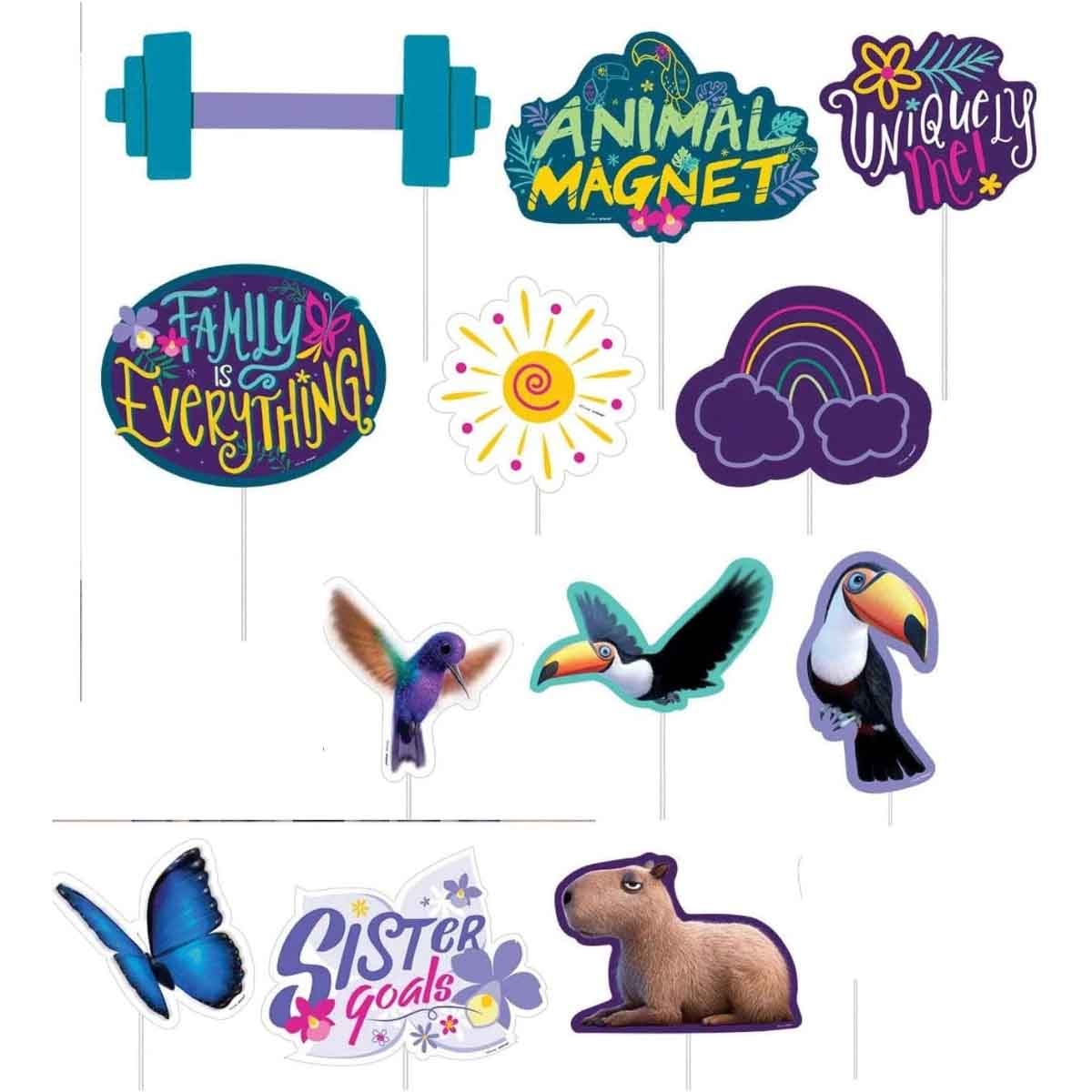 ديزني إنكانتو مجموعة خلفية مشهد 16-قطعة مع إكسسوارات