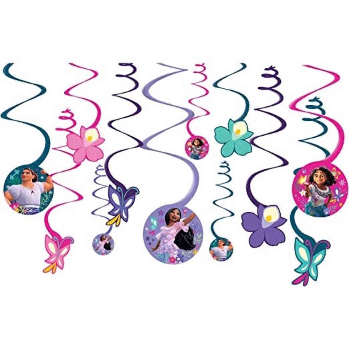 Disney Encanto 5" Spiral Decorations with Cutouts Set