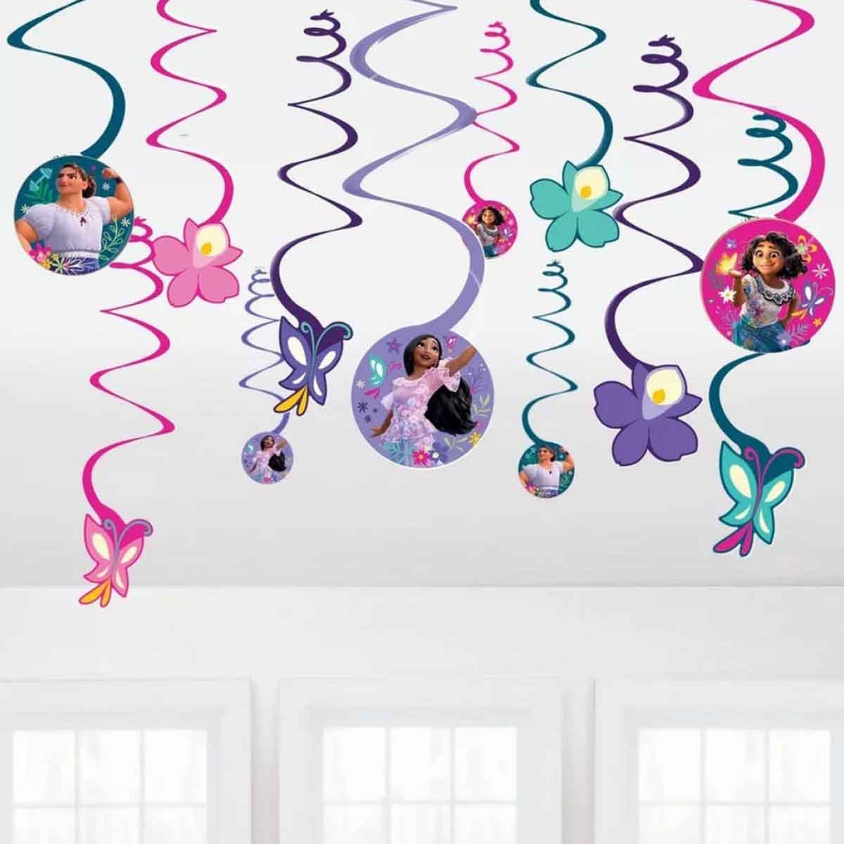 Disney Encanto 5" Spiral Decorations with Cutouts Set