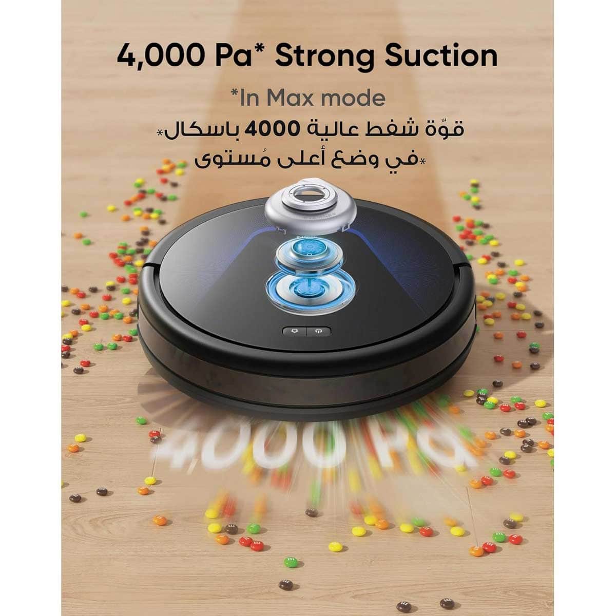 يوفي أسود جي 50 هايبرد مكنسة روبوت هجينة مع وظيفة المسح