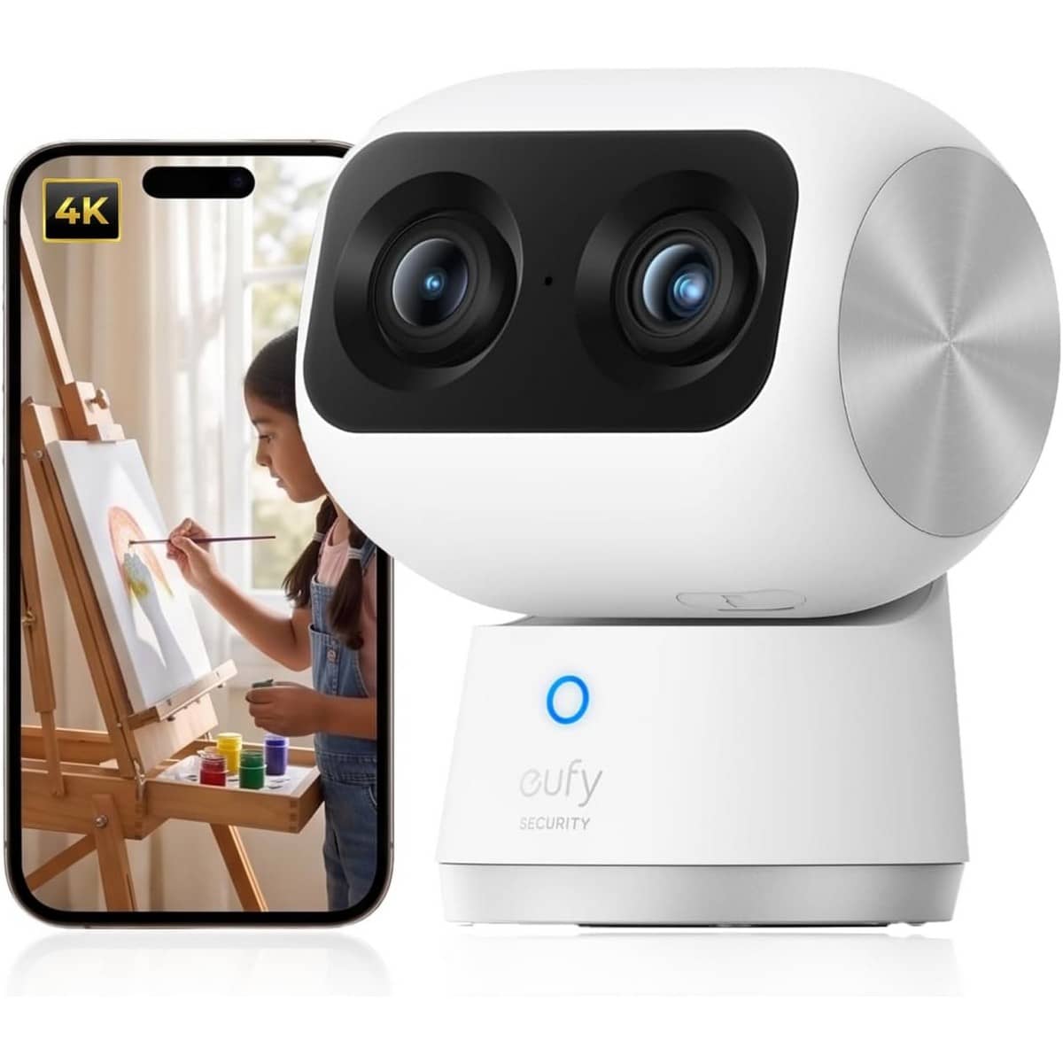 Eufy White Indoor Cam S350 Pan & Tilt Security Camera
