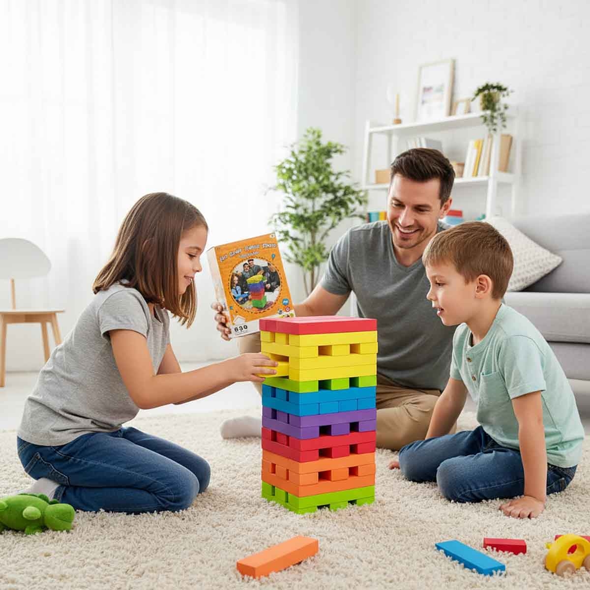 Moshaya Family Eva Giant Tumble Tower Game Unisex, 3-4 Years