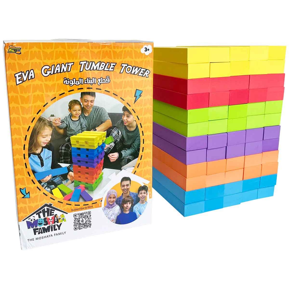 Moshaya Family Eva Giant Tumble Tower Game Unisex, 3-4 Years
