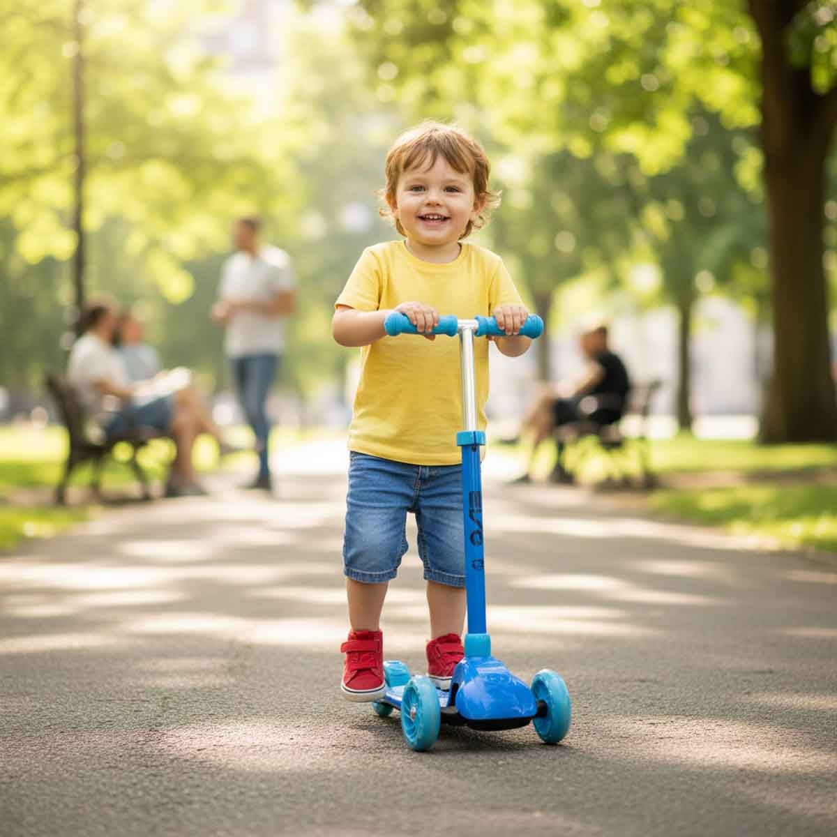 إيفو سكوتر ركوب 4-في-1 إيفولف أزرق فاتح للأولاد، 3-4 سنوات