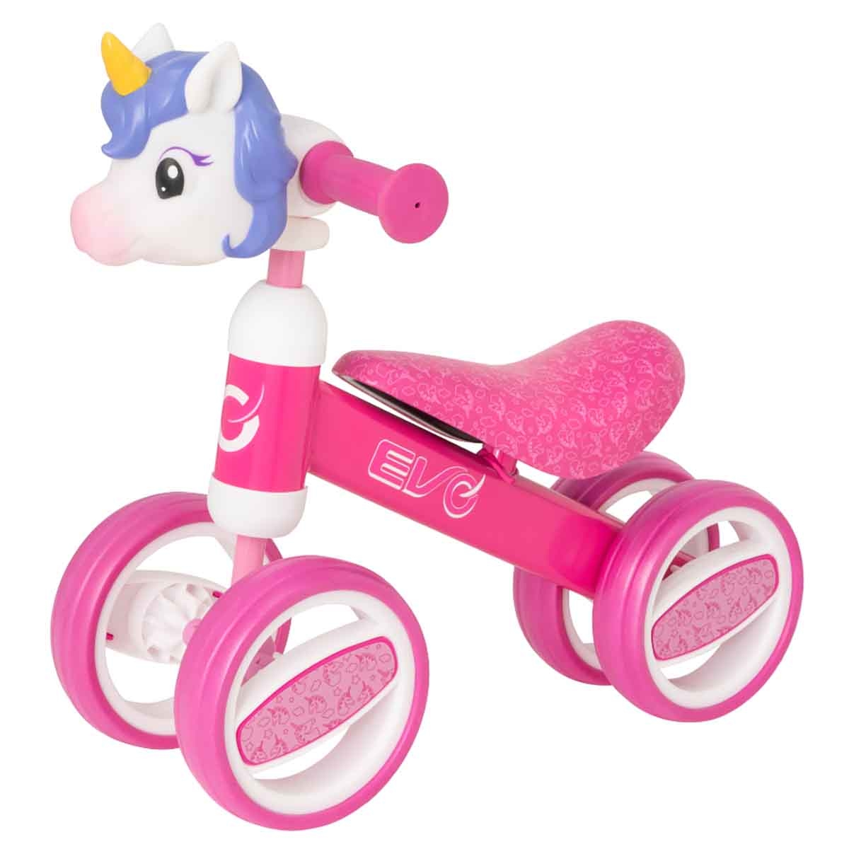 Evo Unicorn Head Bobble Bike Ride-On Girls, 3-4 Years