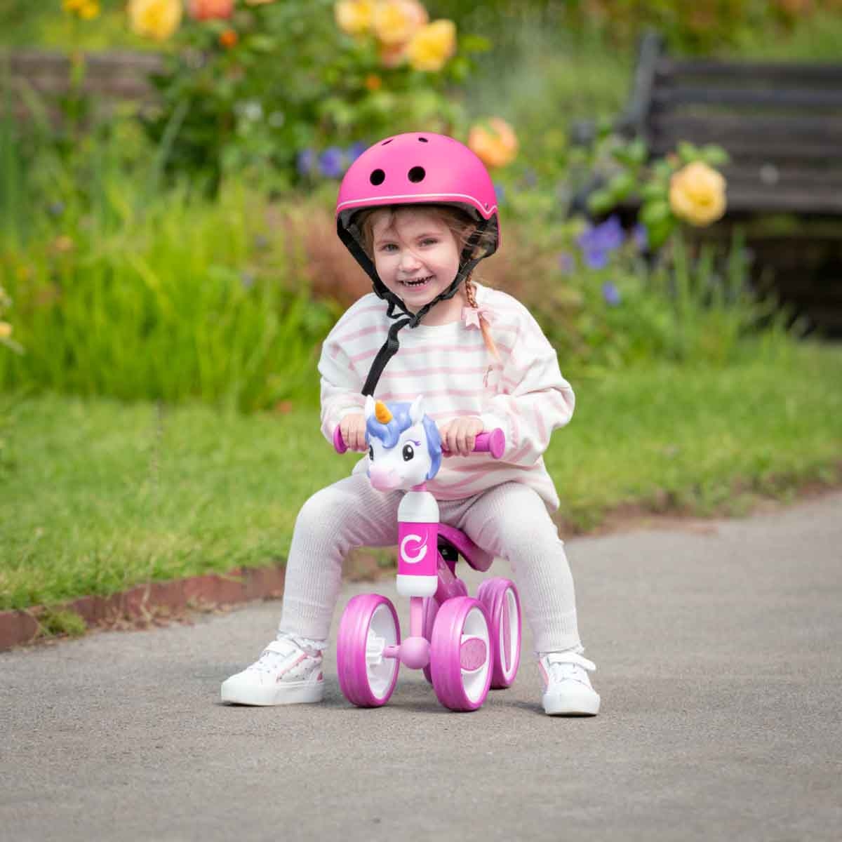 Evo Unicorn Head Bobble Bike Ride-On Girls, 3-4 Years