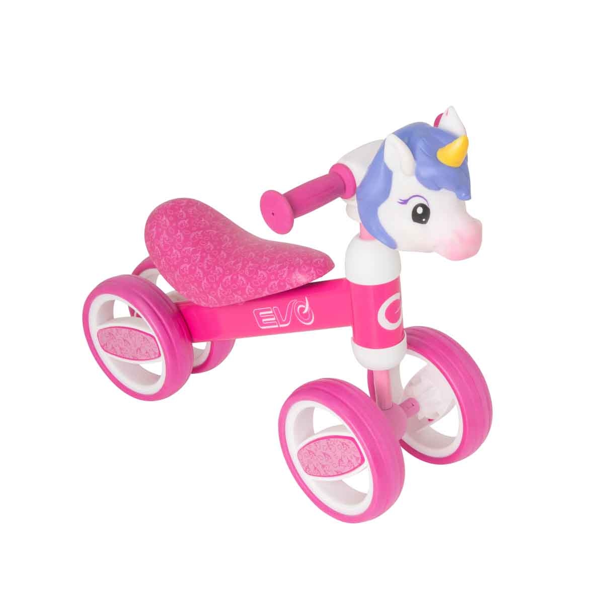 Evo Unicorn Head Bobble Bike Ride-On Girls, 3-4 Years