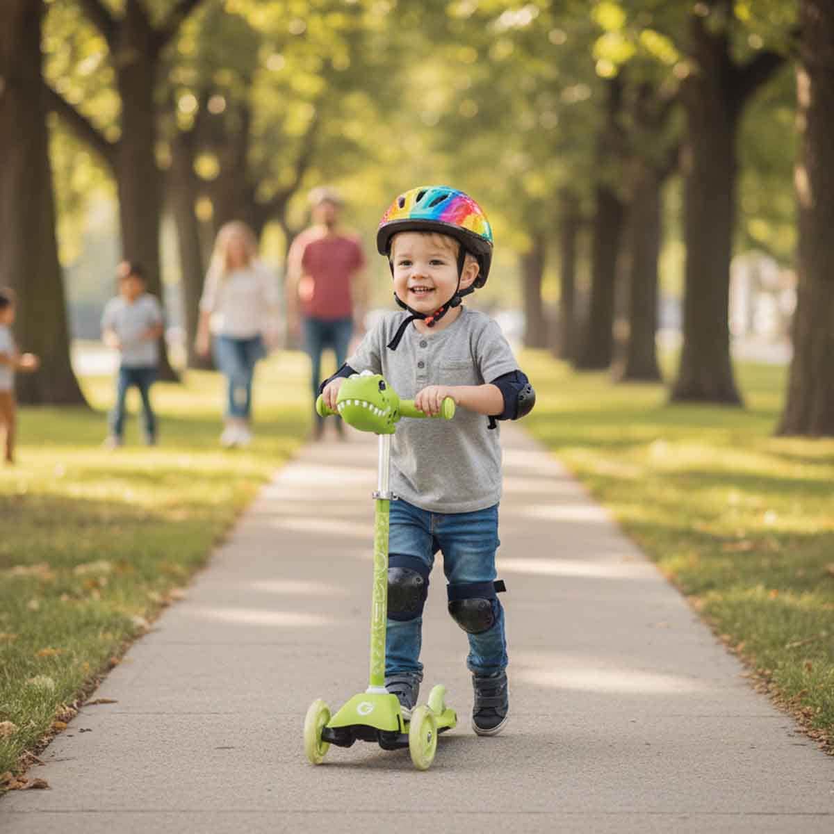 Evo Dino Light-Up Mini Cruiser Ride-On Scooter Boys, 3-4 Years