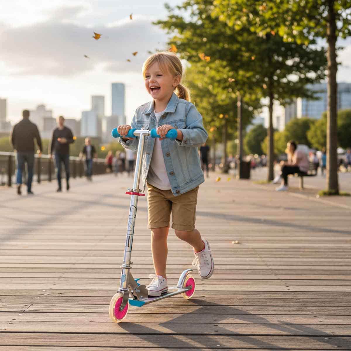 EVO Holographic Inline Ride-On Scooter Unisex, 5-7 Years