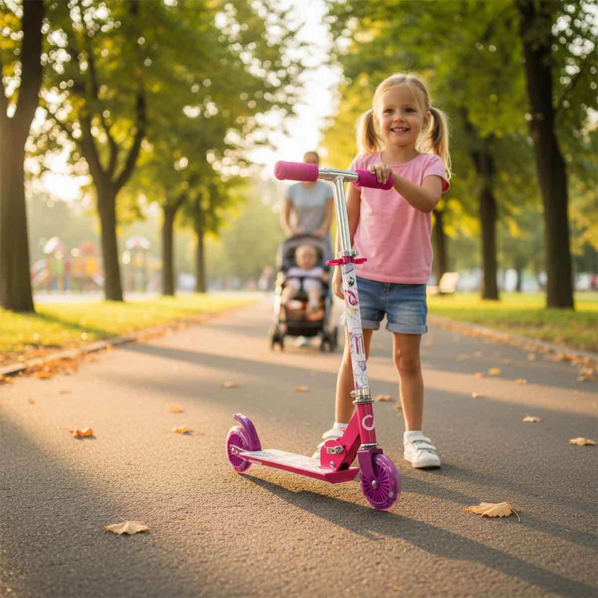 Evo Unicorn Inline Ride-On Scooter Girls, 5-7 Years