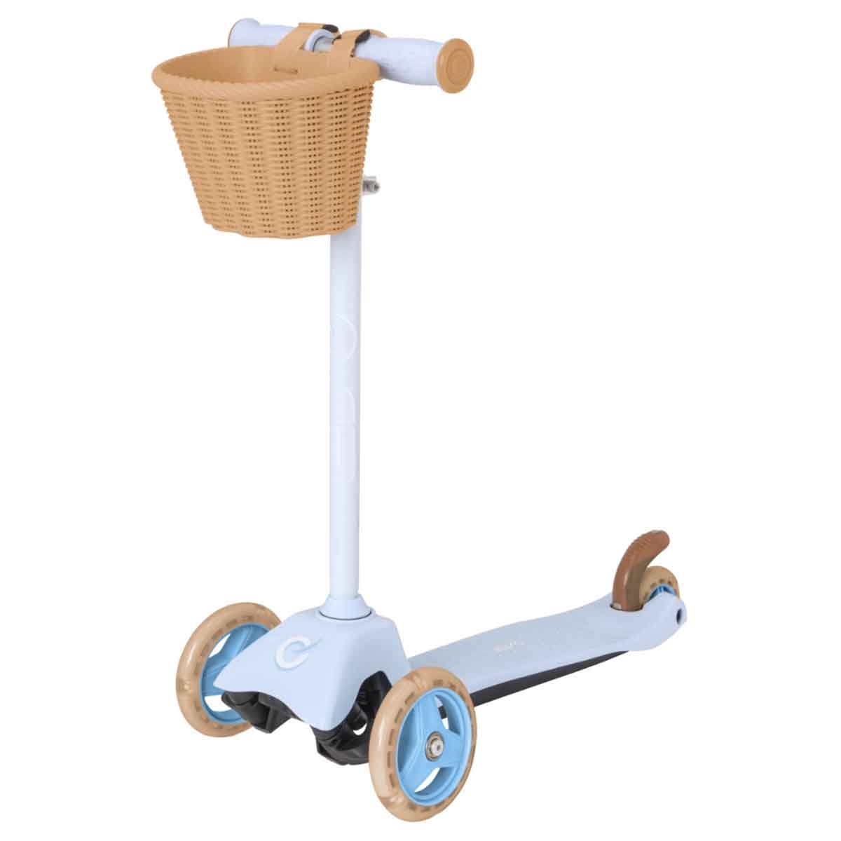إيفو سكوتر ركوب ميني كروزر أزرق سماوي مع سلة للأولاد، 3-4 سنوات