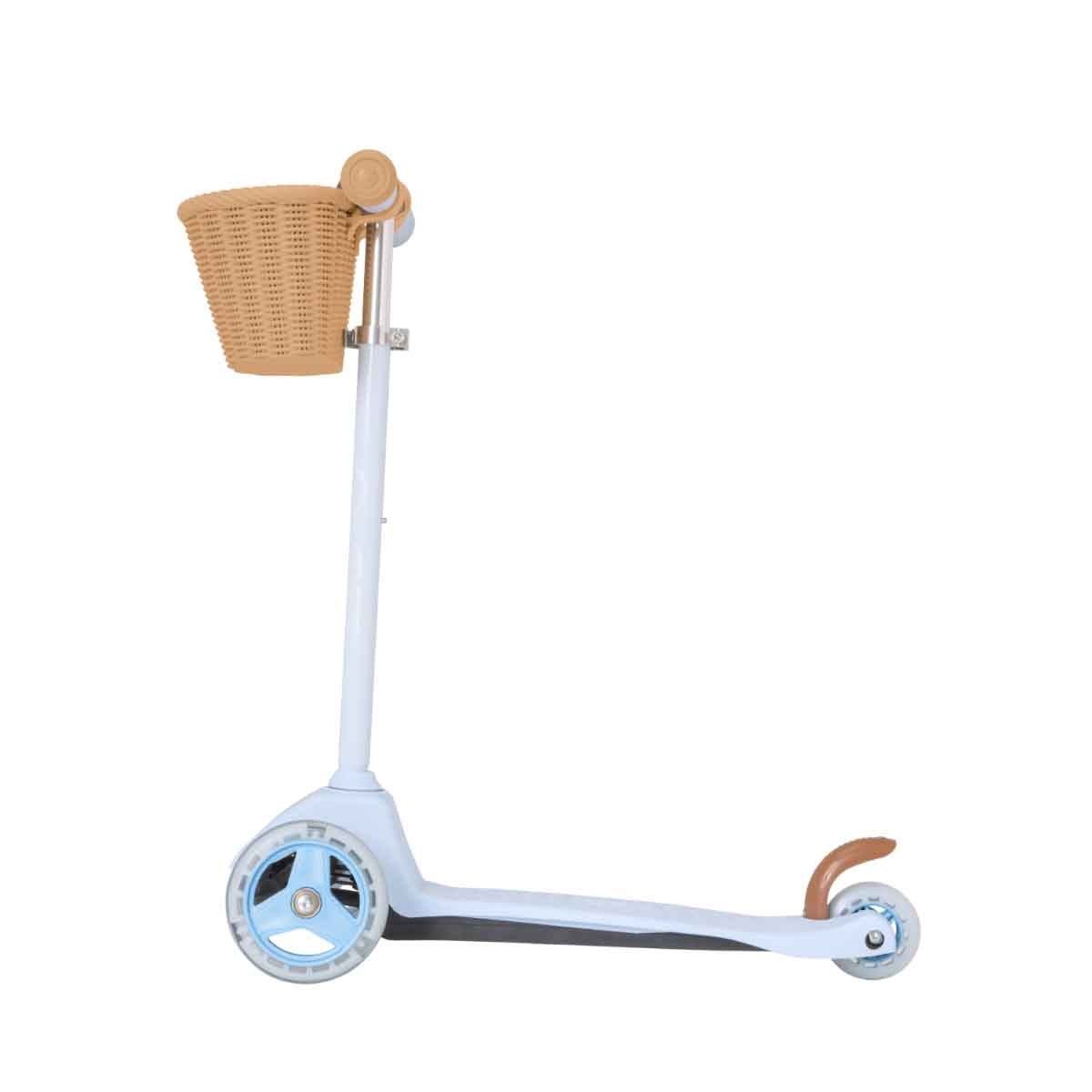 إيفو سكوتر ركوب ميني كروزر أزرق سماوي مع سلة للأولاد، 3-4 سنوات