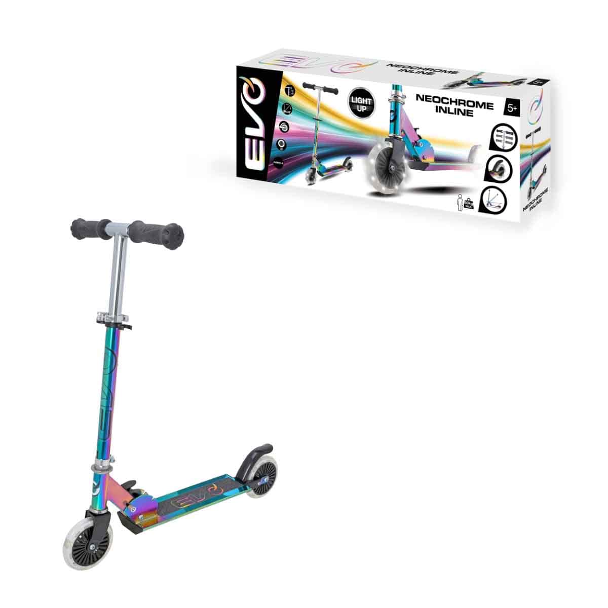 EVO Neochrome Inline Ride-On Scooter Unisex, 5-7 Years