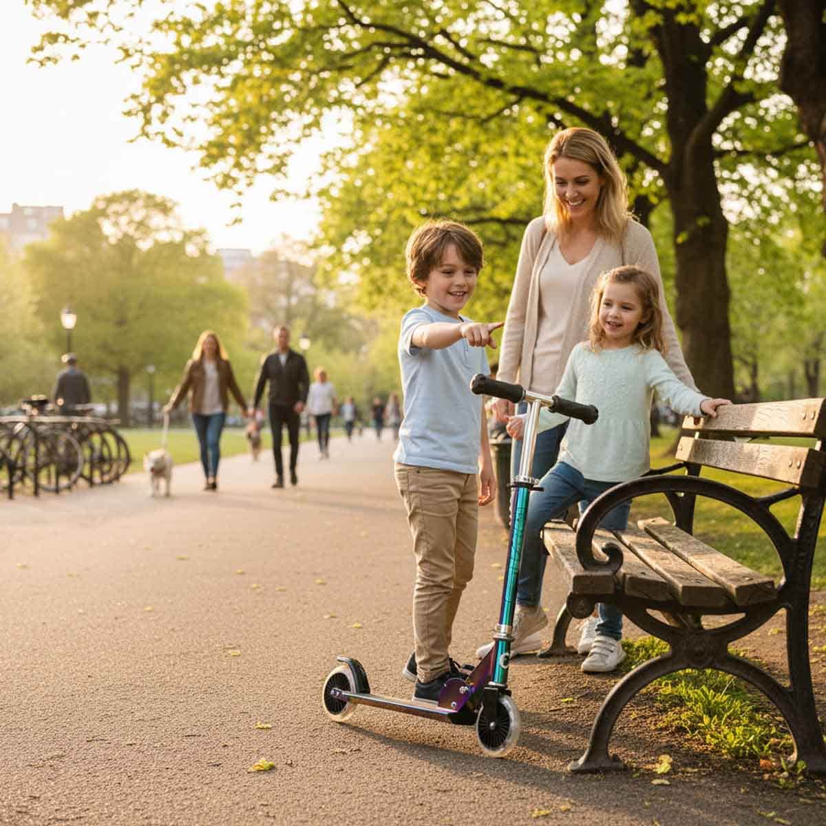 EVO Neochrome Inline Ride-On Scooter Unisex, 5-7 Years