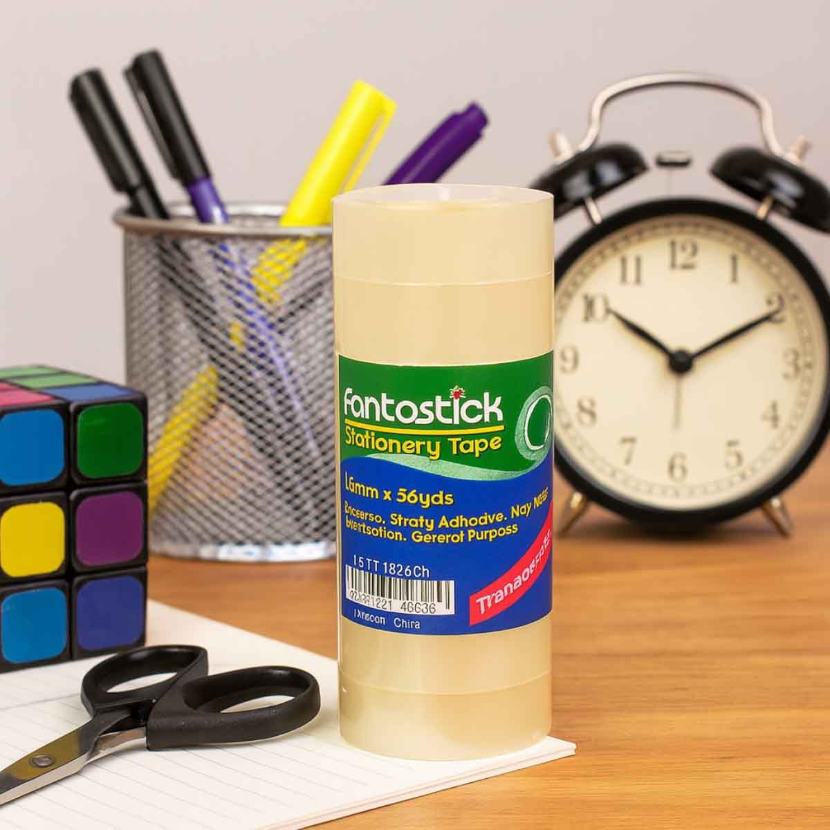 فانتستك شريط قرطاسية 3/4" × 36 يارد مجموعة من 8