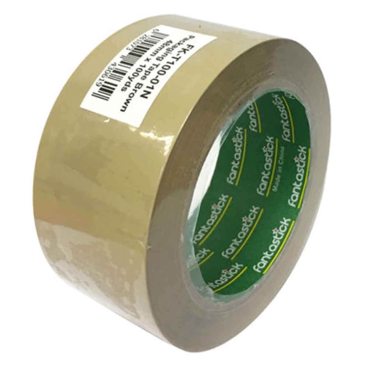 Fantastick 2″ x 100yd Packaging Tape Brown Unisex, Pack of 5