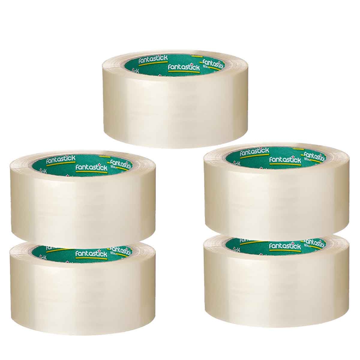Fantastick 2″ x 100yd Packaging Tape Transparent Unisex Pack of 5