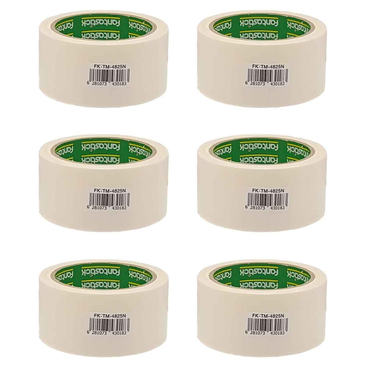 فانتستك شريط لاصق ورقي قوي 2" × 18 يارد مجموعة من 6