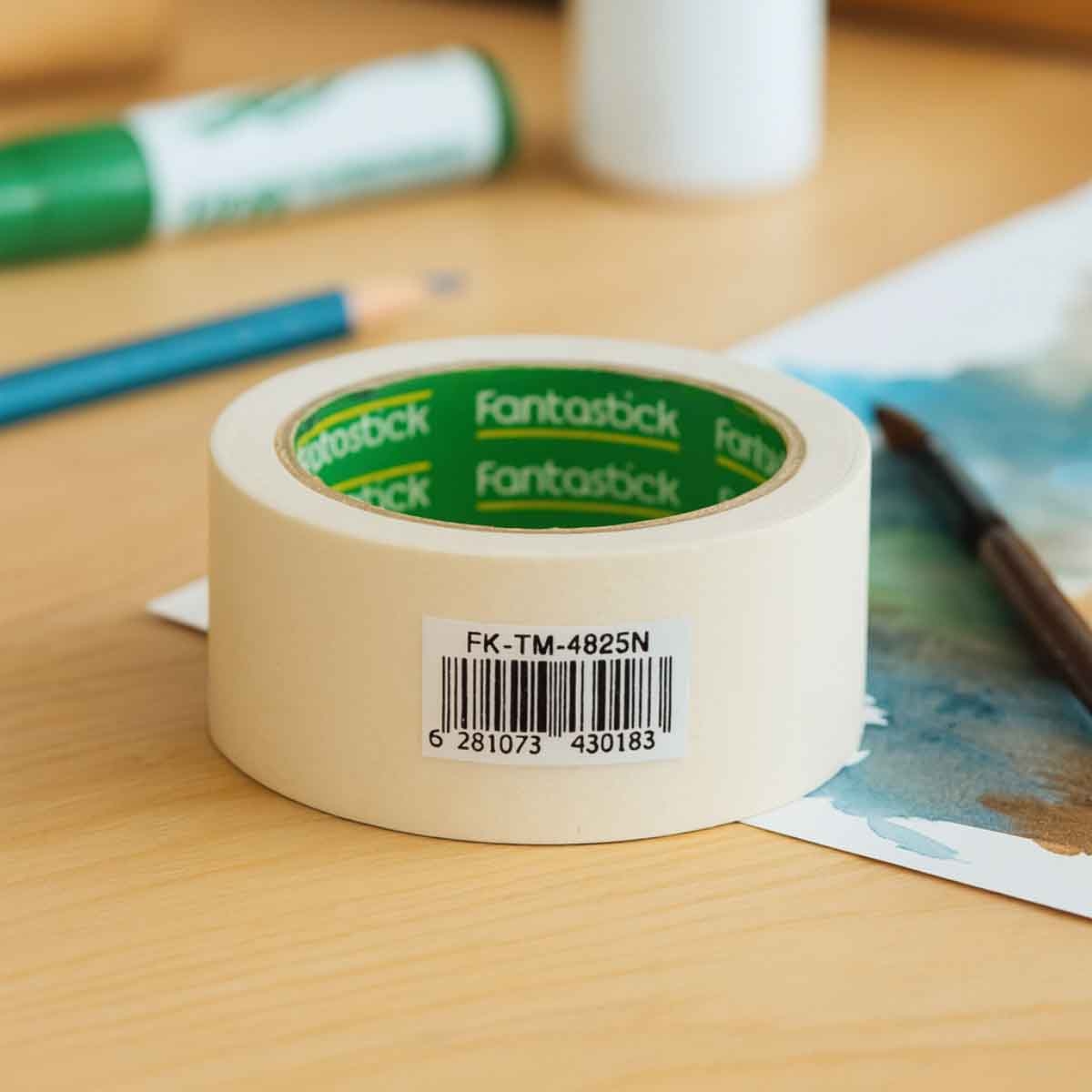 فانتستك شريط لاصق ورقي قوي 2" × 18 يارد مجموعة من 6