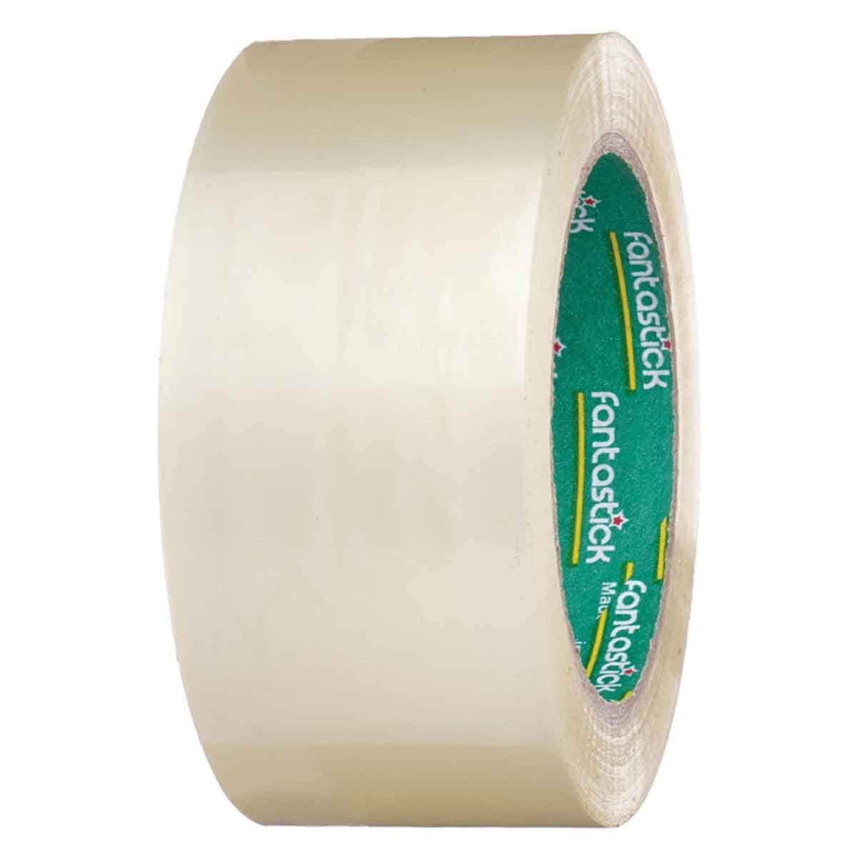 Fantastick 2" x 50yard Strong Adhesive Transparent Packaging Tape,Pack of 6