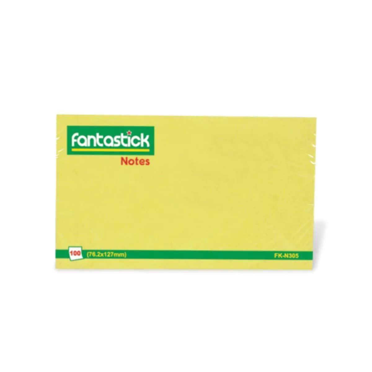 Fantastick 3" x 5" Self Adhesive Stick Notes, Pack of 12