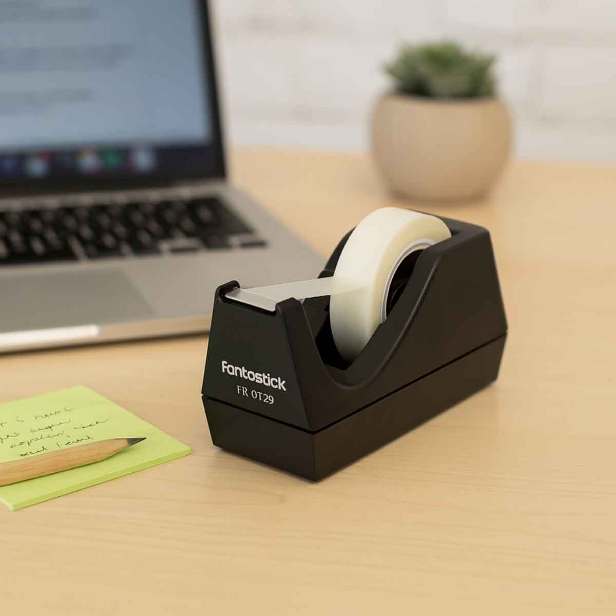 Fantastick Tape Dispenser with 1-inch Core Black Unisex