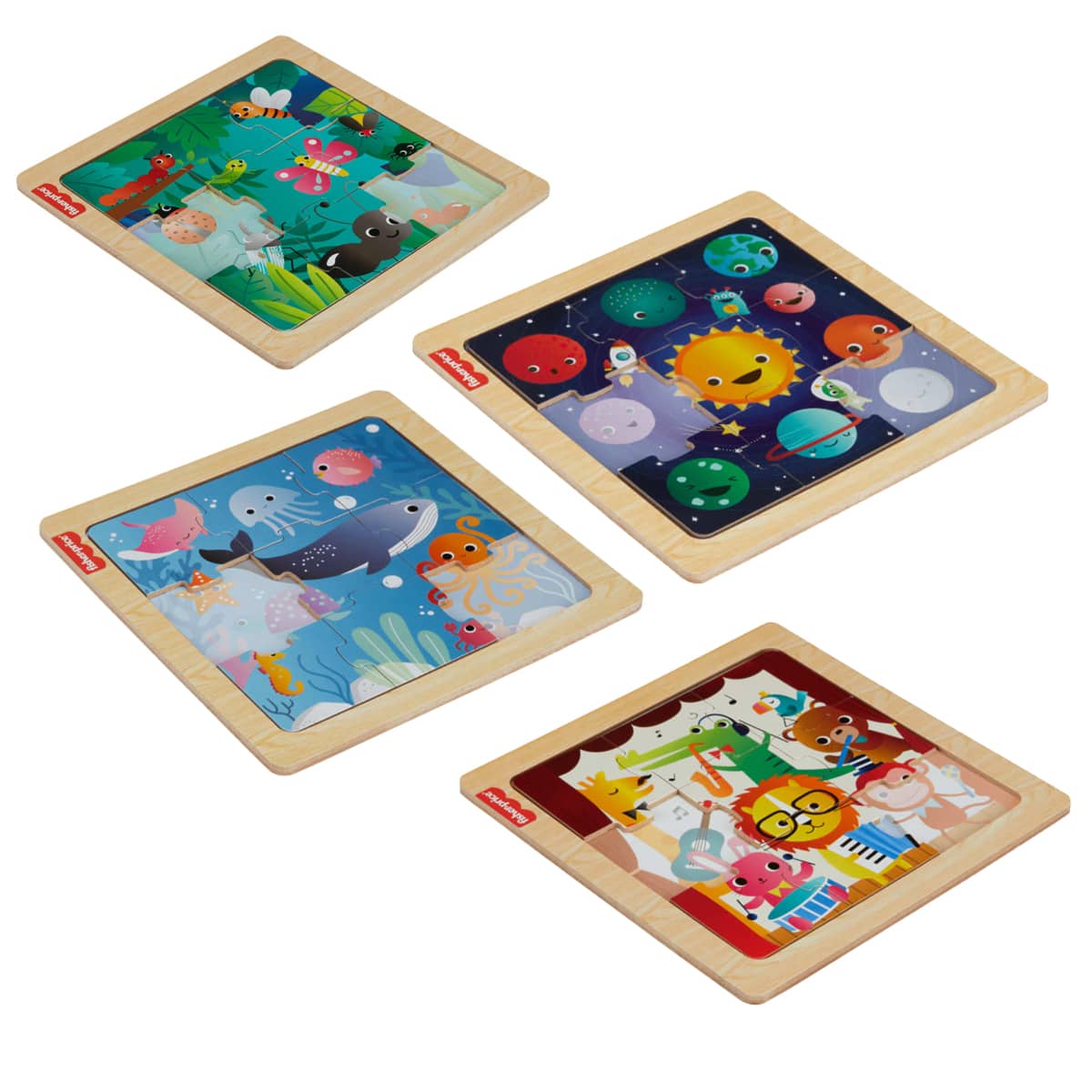 Fisher-Price Assorted Wooden Jigsaw Puzzle Unisex, 3-4 Years