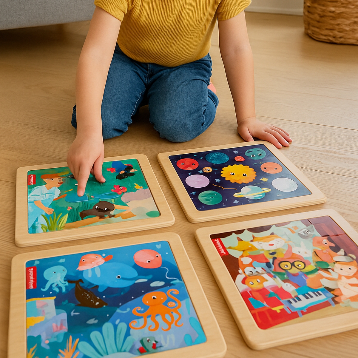 Fisher-Price Assorted Wooden Jigsaw Puzzle Unisex, 3-4 Years