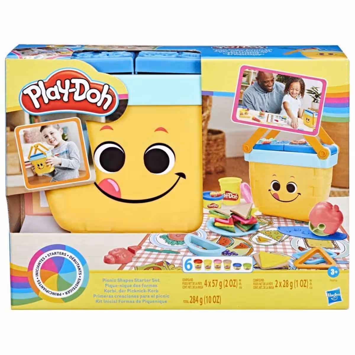 Fisher-Price Clay Pot with Compound Kings Butter Cloudz & Play-Doh Picnic Shapes Starter Set Bundle Unisex, 3-4 Years