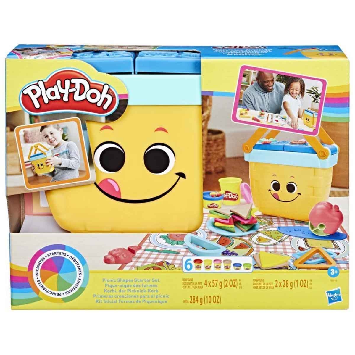 Fisher-Price Clay Pot with Compound Kings Butter Cloudz & Play-Doh Picnic Shapes Starter Set Bundle Unisex, 3-4 Years