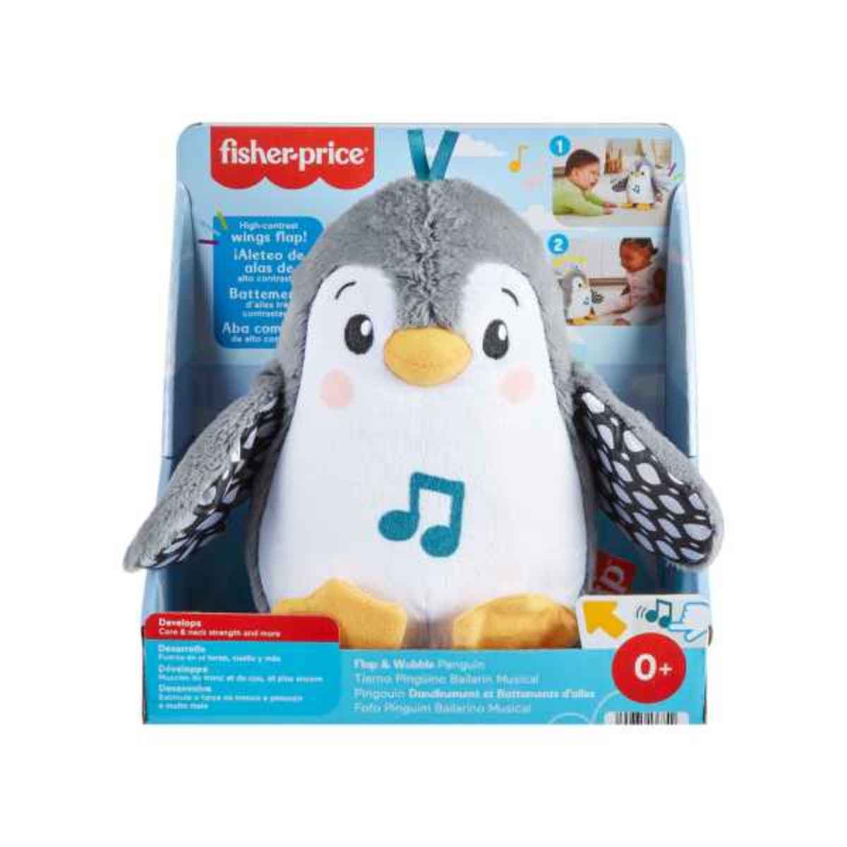 Fisher-Price Flap & Wobble Penguin Plush Toy Toddler, 0-2 Years